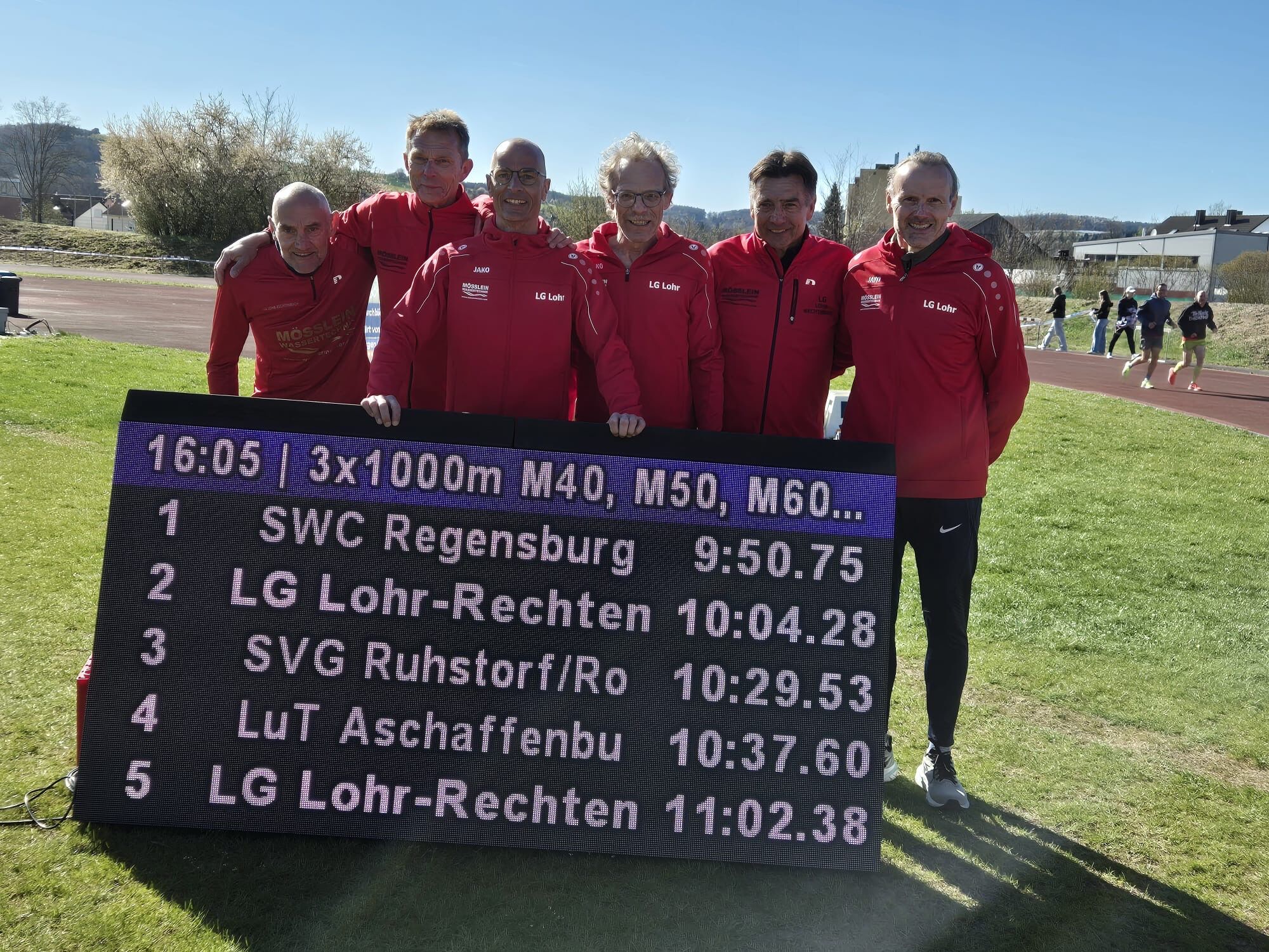 Bayerische Meister M50 und Vizemeister M60 über 3 x 1000m (2025)